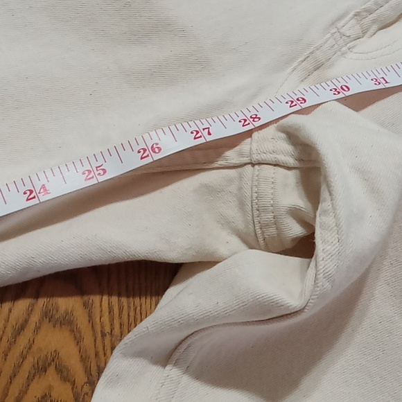 EVERLANE 32 Women Jeans DENIM Pants New CREAM OFF WHITE Straight Curvy Cheeky - Picture 5 of 11